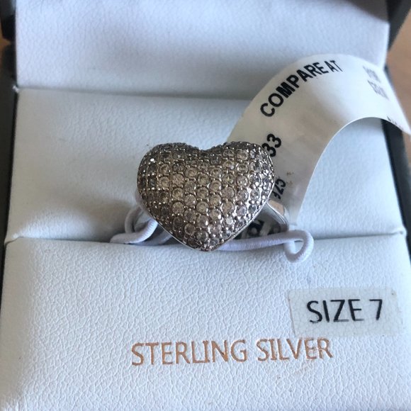 NIB Isabella M. Boston Sterling Silver Heart Ring | Size 7 - Picture 2 of 7